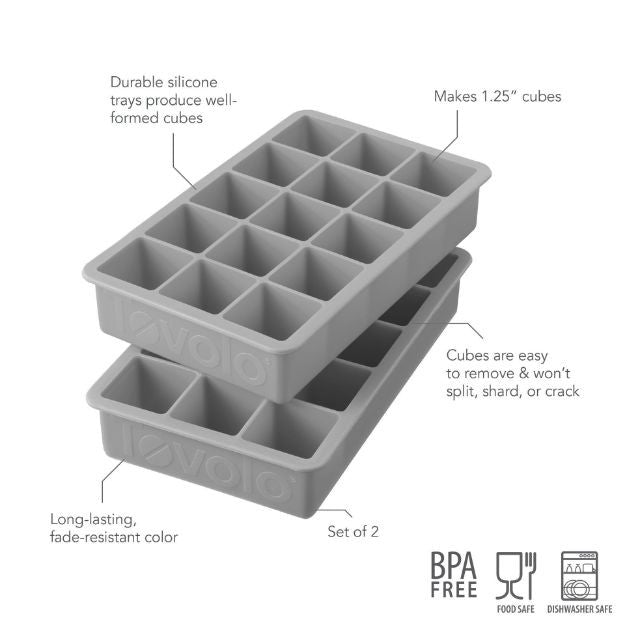 Tovolo Perfect Cube Ice Trays - Set of 2 - Oyster