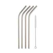 RSVP Stainless Steel Straws - Set of 4