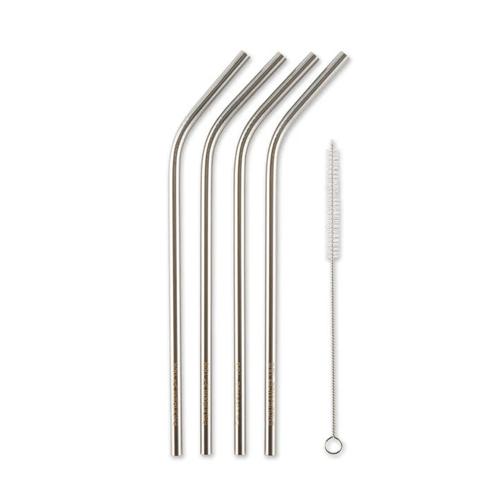 RSVP Stainless Steel Straws - Set of 4