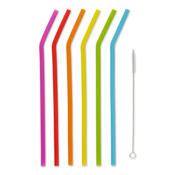 RSVP Silicone Drinking Straws - Set of 6