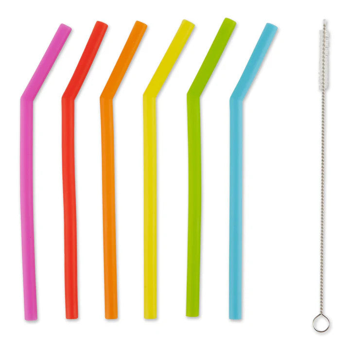 RSVP Silicone Straws 6” - Set of 6
