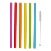 RSVP Silicone Smoothie Straws - Set of 6