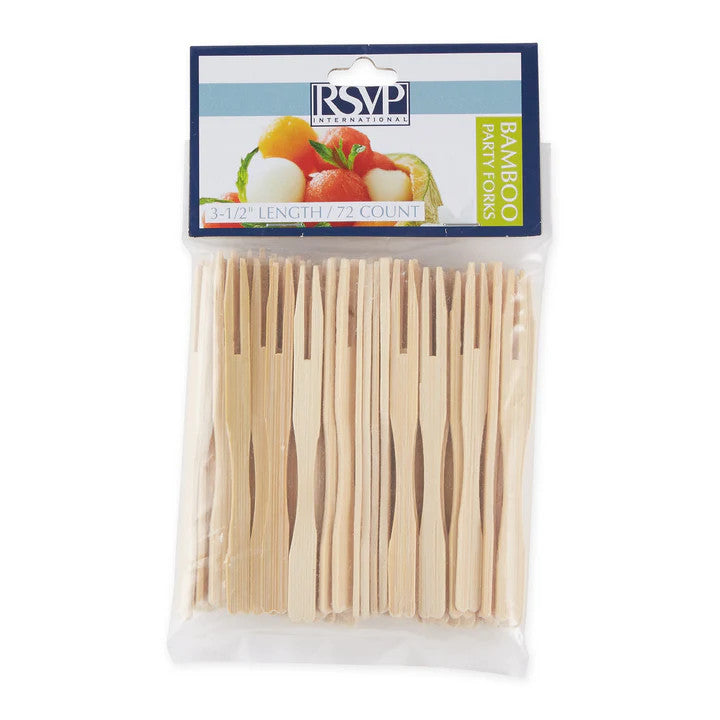 RSVP Bamboo Party Forks - 72 Pack