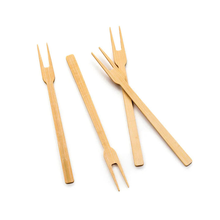 Bamboo 6” Appetizer Forks - Pk of 50