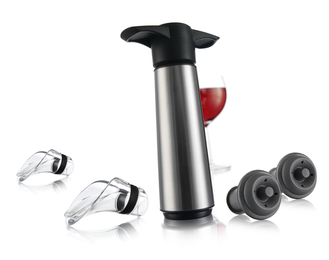 Vacu Vin Wine Saver Set - Stainless Steel