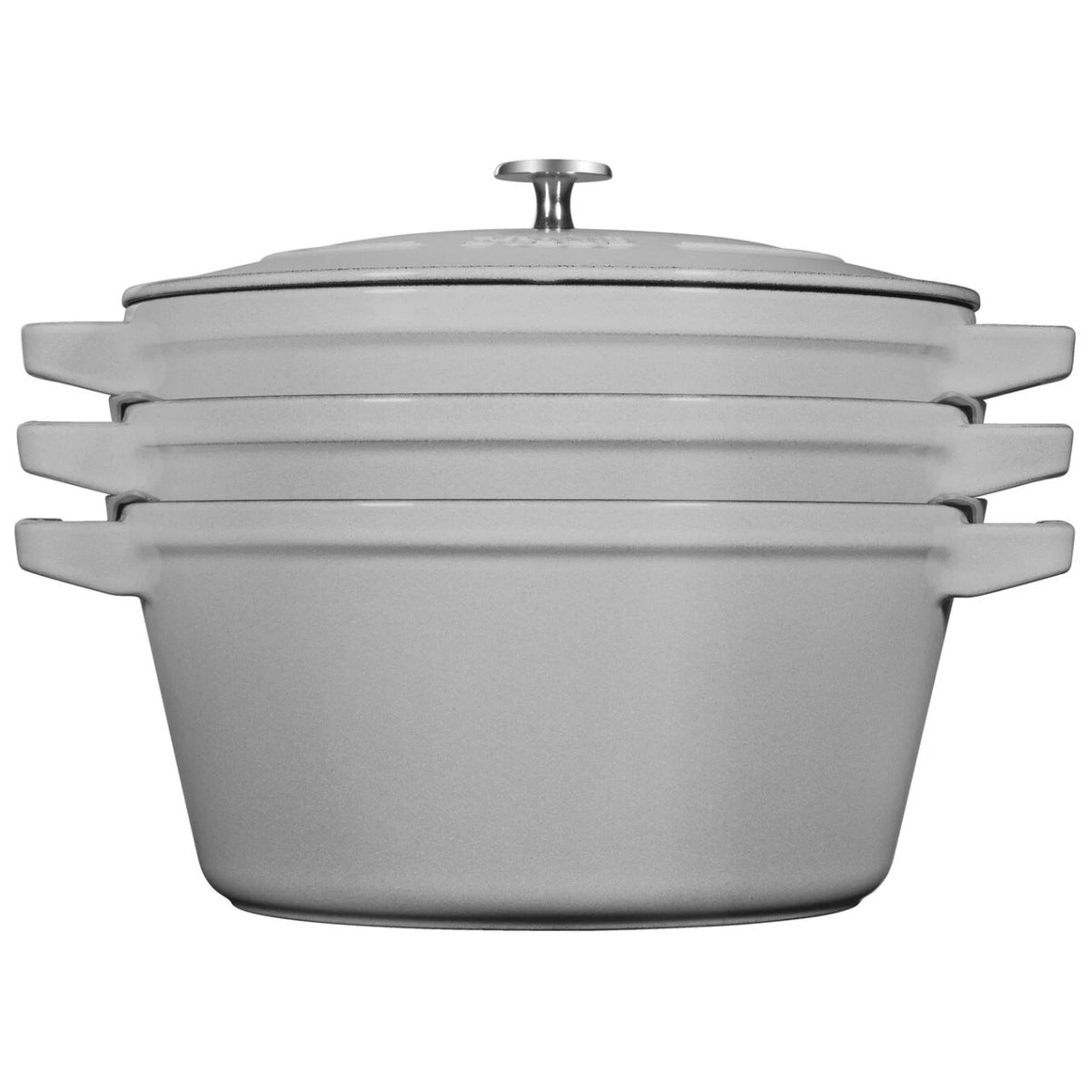 Staub 4 Piece Cast Iron Stackable Set - Graphite Grey