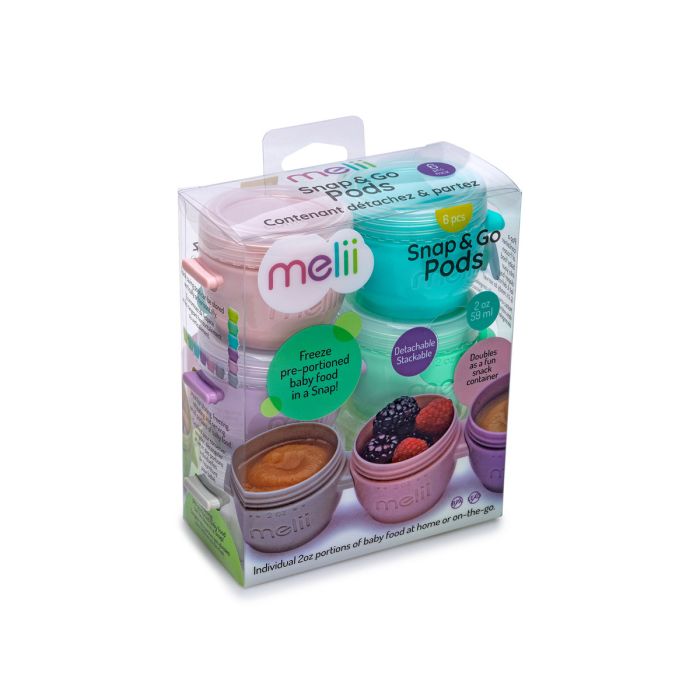 Melii Snap and Go Pods - 2 Ounce, Set of 6