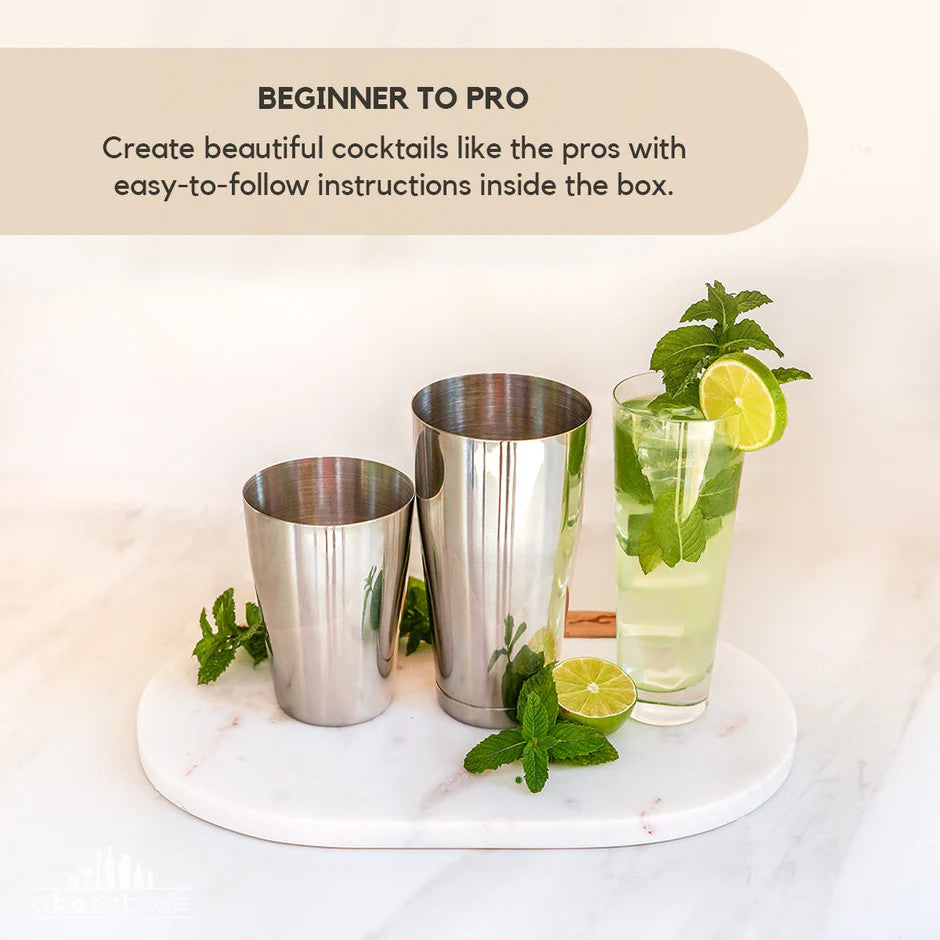A Bar Above Stainless Steel Weighted Boston Shaker