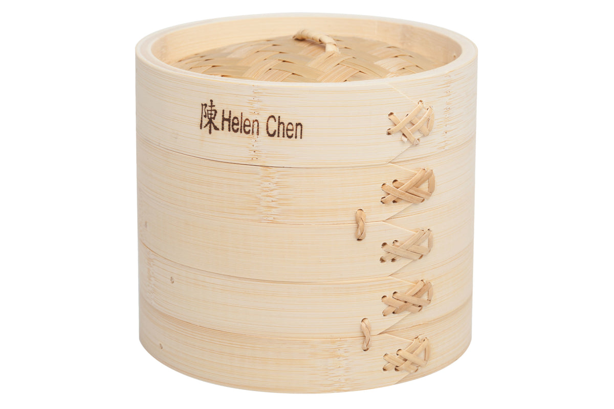 Helen's Asian Kitchen Bamboo Steamer Baskets with Lid