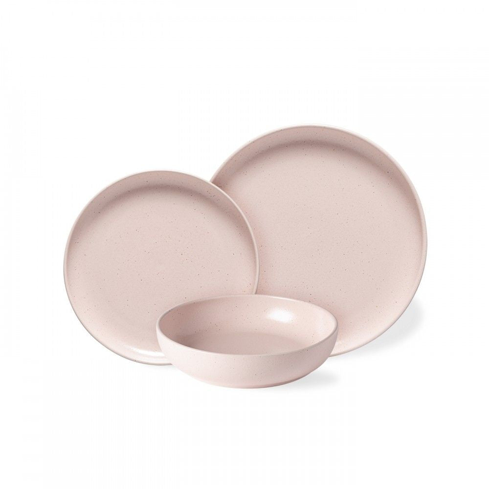 Casafina Pacifica 12 Piece Dinnerware Set With Pasta Bowl - Marshmallow Rose