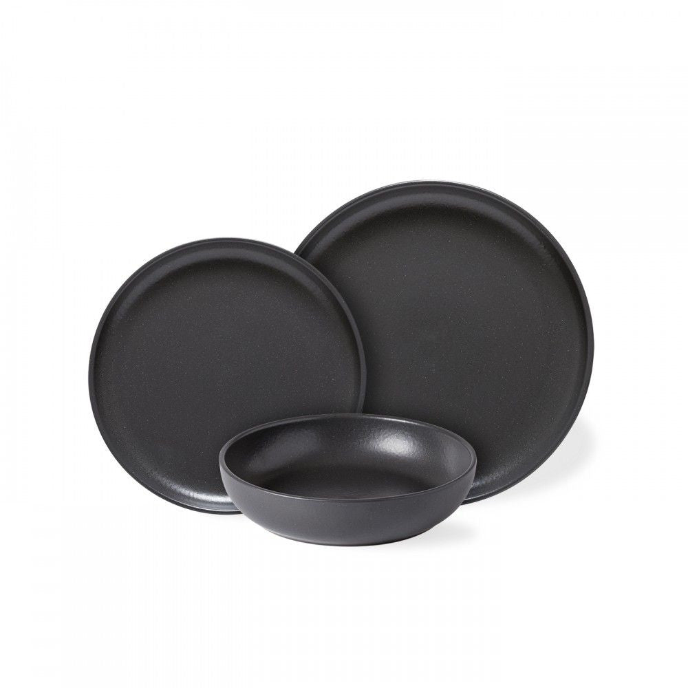 Casafina Pacifica 12 Piece Dinnerware Set With Pasta Bowl - Seed Grey