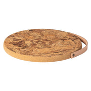 Casafina 12" Trivet - Natural Cork with Leather Handle