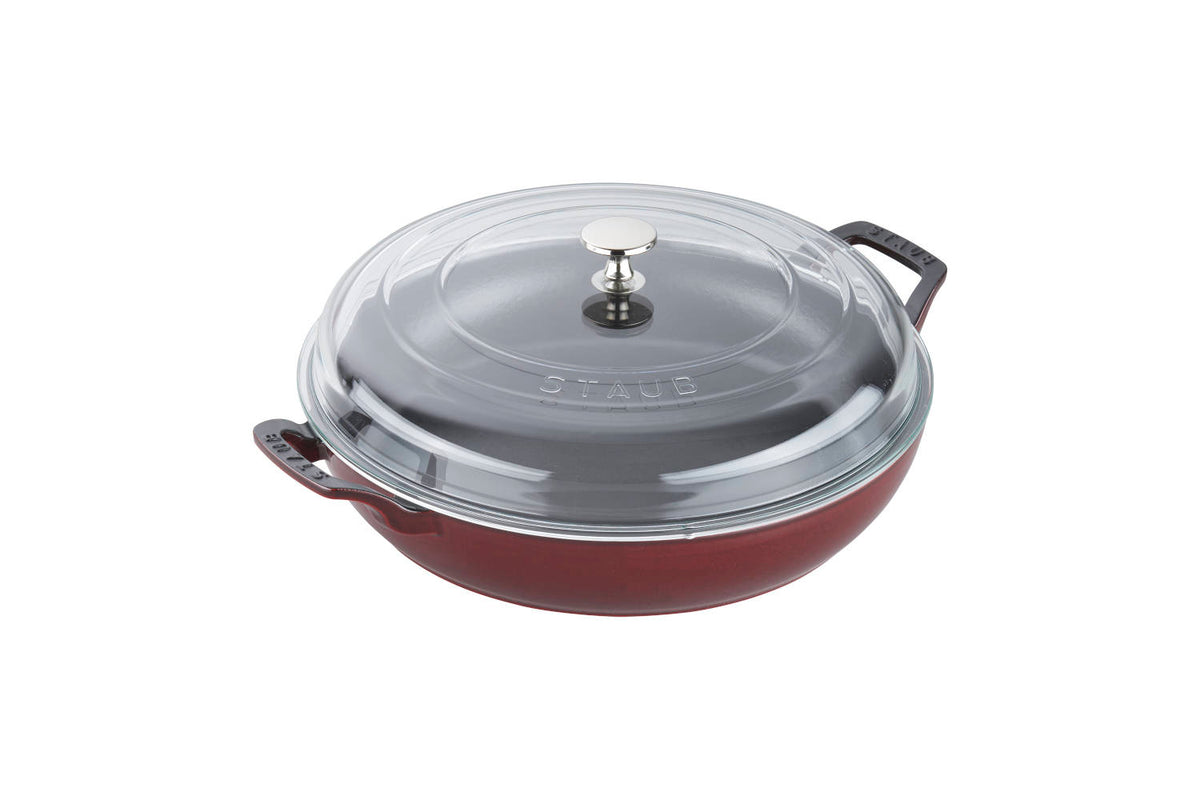 Staub Cast Iron 3.5 qt. Braisers with Glass Lid