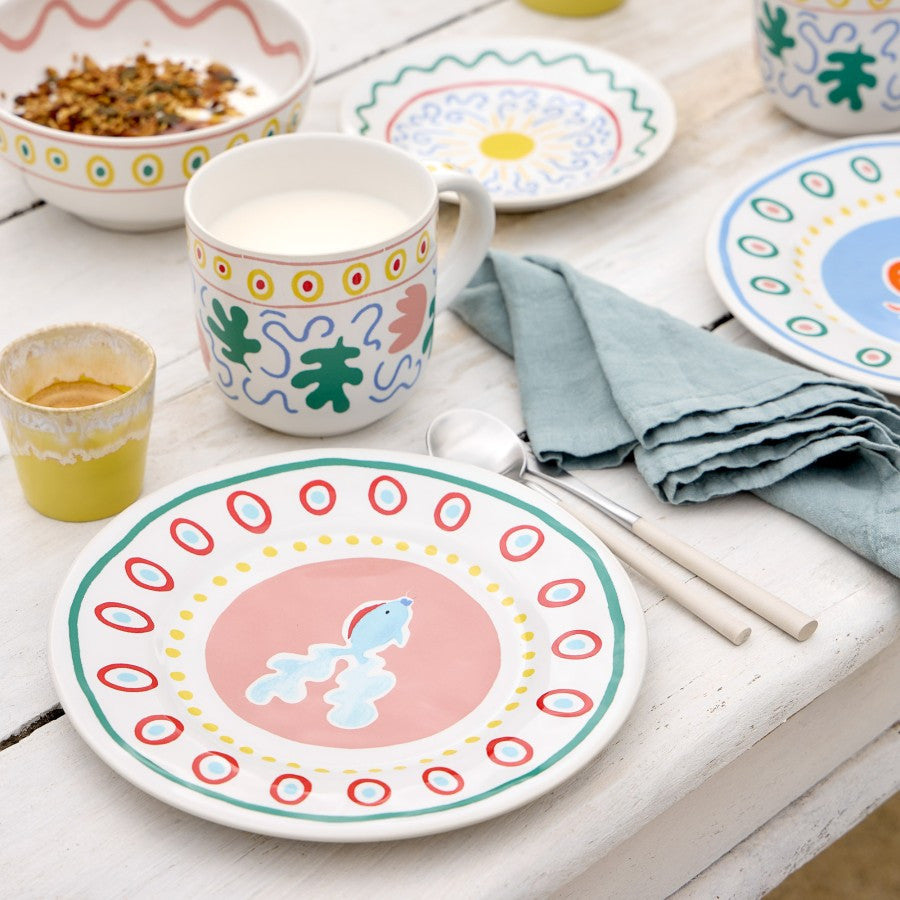 Casafina Summer Bliss Guppy 9" Salad Plate - Set of 6