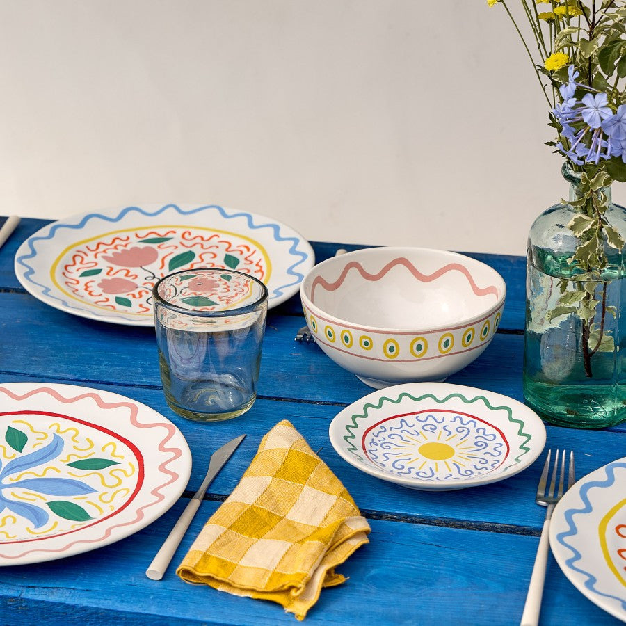 Casafina Summer Bliss Sun 6" Appetizer Plate - Set of 6