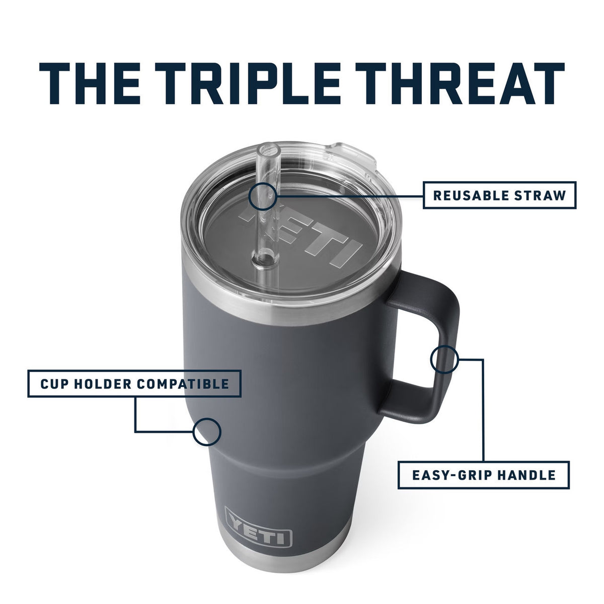 YETI 42 oz. Rambler Mug with Straw Lid