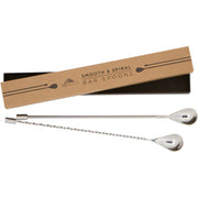 A Bar Above Stainless Steel Bar Spoons - Set of 2, 1 Spiral and 1 Smooth