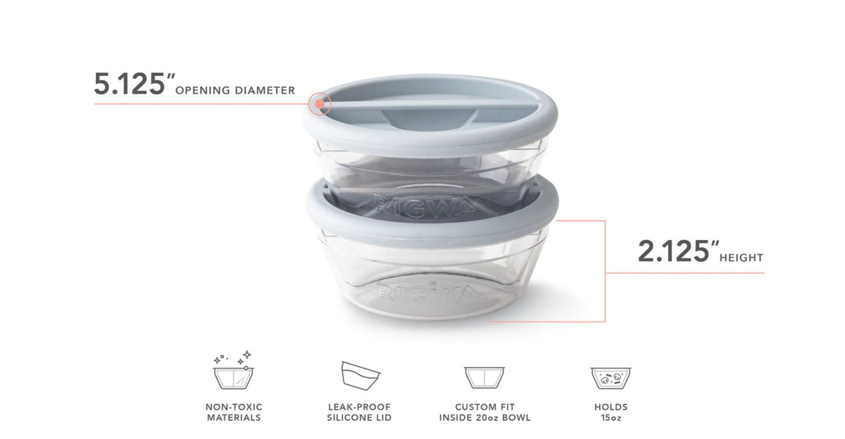Rigwa 2 Way Divider Insert Set for 20 Oz Bowl