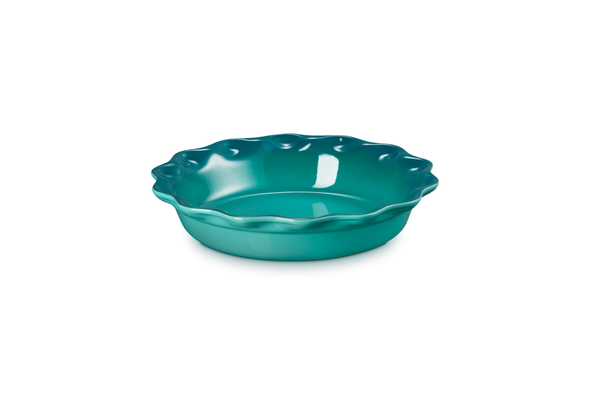 Le Creuset Stoneware 9 inch Fluted Pie Dish - Riviera