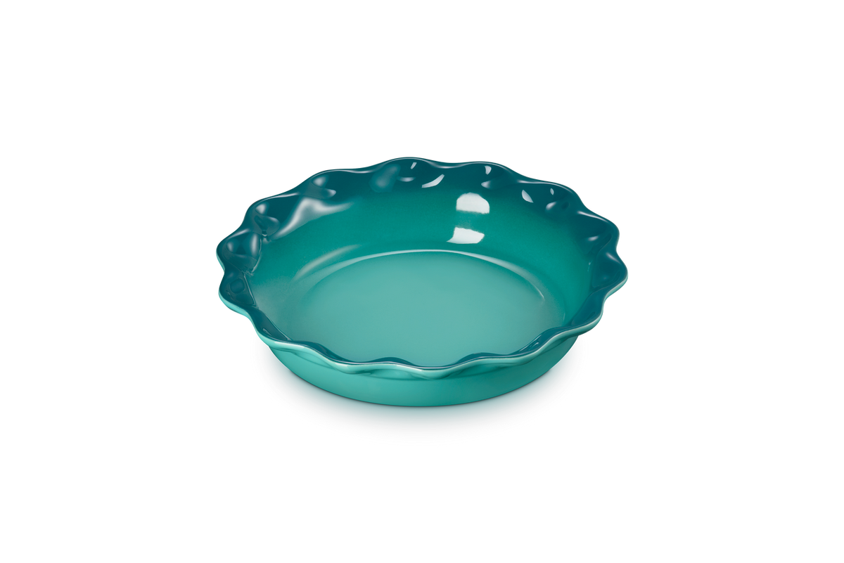 Le Creuset Stoneware 9 inch Fluted Pie Dish - Riviera