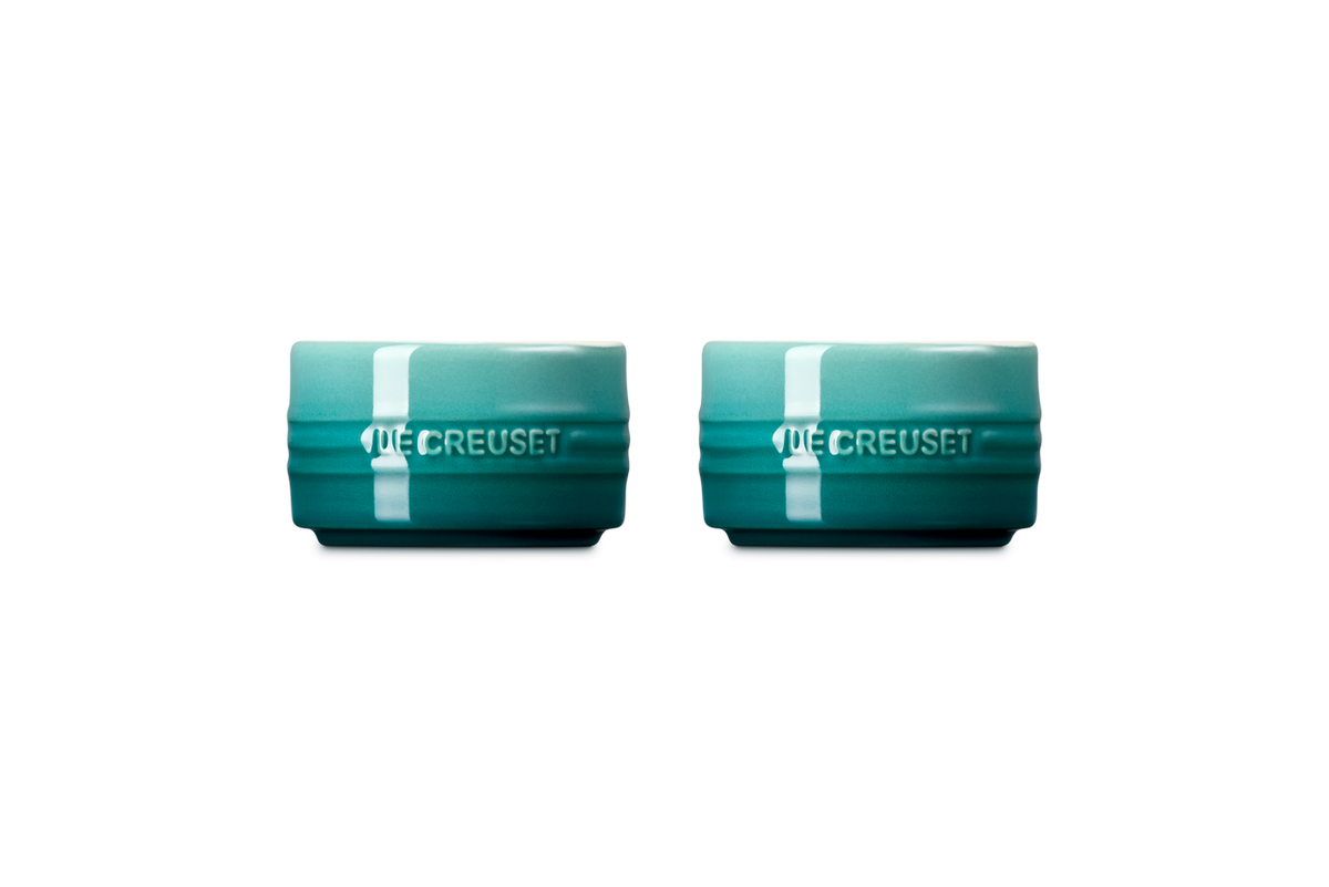 Le Creuset Straight Wall Stackable Ramekins - Set of 2 - Riviera