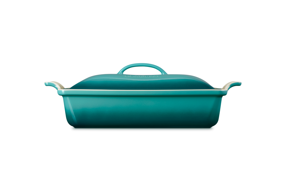 Le Creuset Stoneware Heritage 4 qt. Covered Rectangular Casserole - Riviera