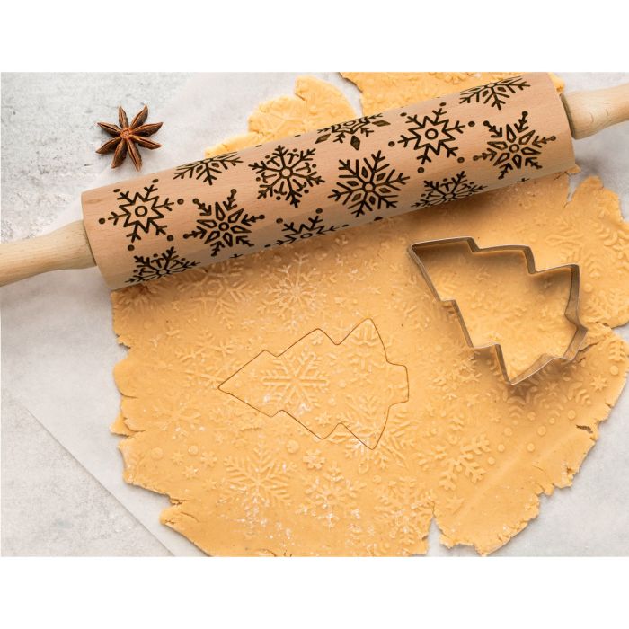 Mrs. Anderson’s Snowflake Design Rolling Pin - 8”