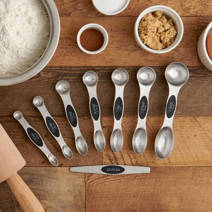 Mrs. Anderson’s Baking Dual-Sided Magnetic Measuring Spoons with Leveler