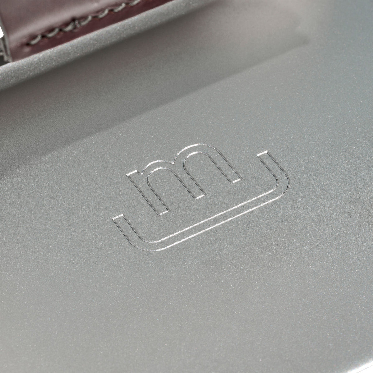 Made In Stainless Steel Grill Press with Leather Handle Cover