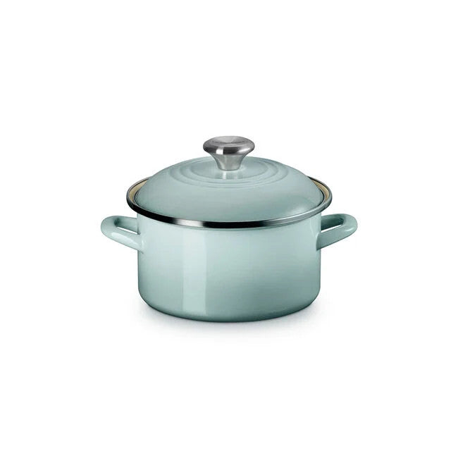 Le Creuset Petite 3.8 qt. Enamel on Steel Stockpot - Sea Salt