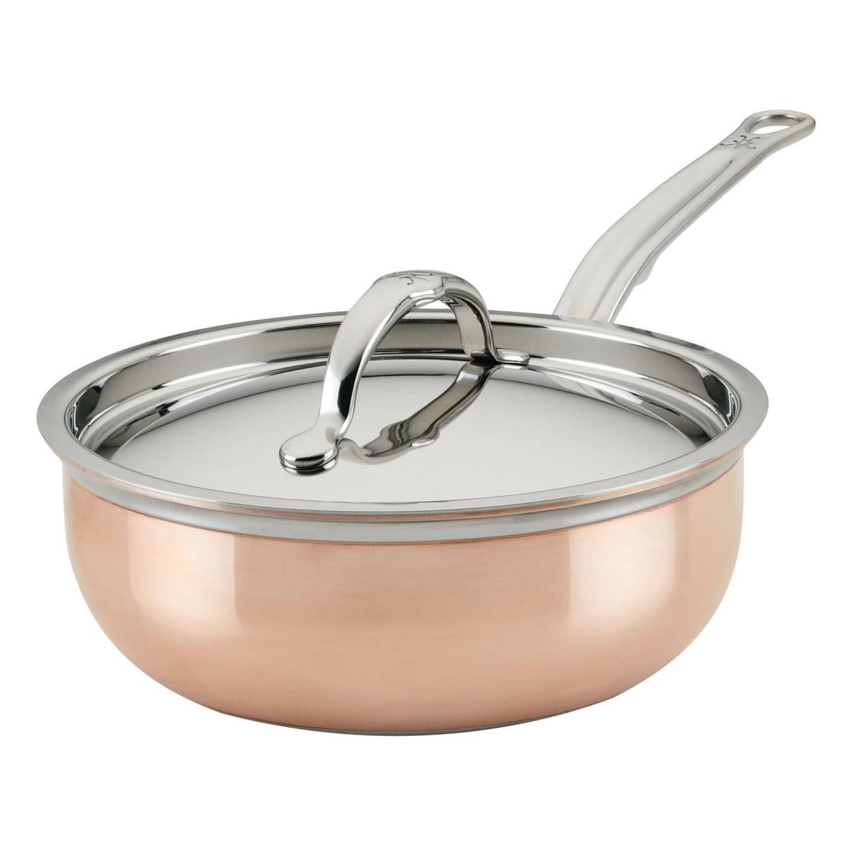 Hestan CopperBond Copper Induction 2 qt. Saucier Pan with Lid