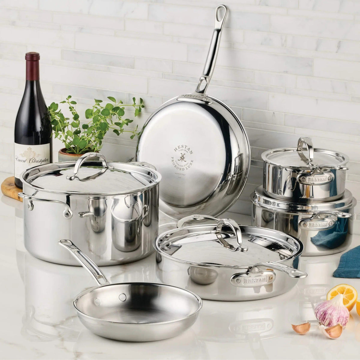 Hestan ProBond Luxe Polished Clad 10 Piece Set