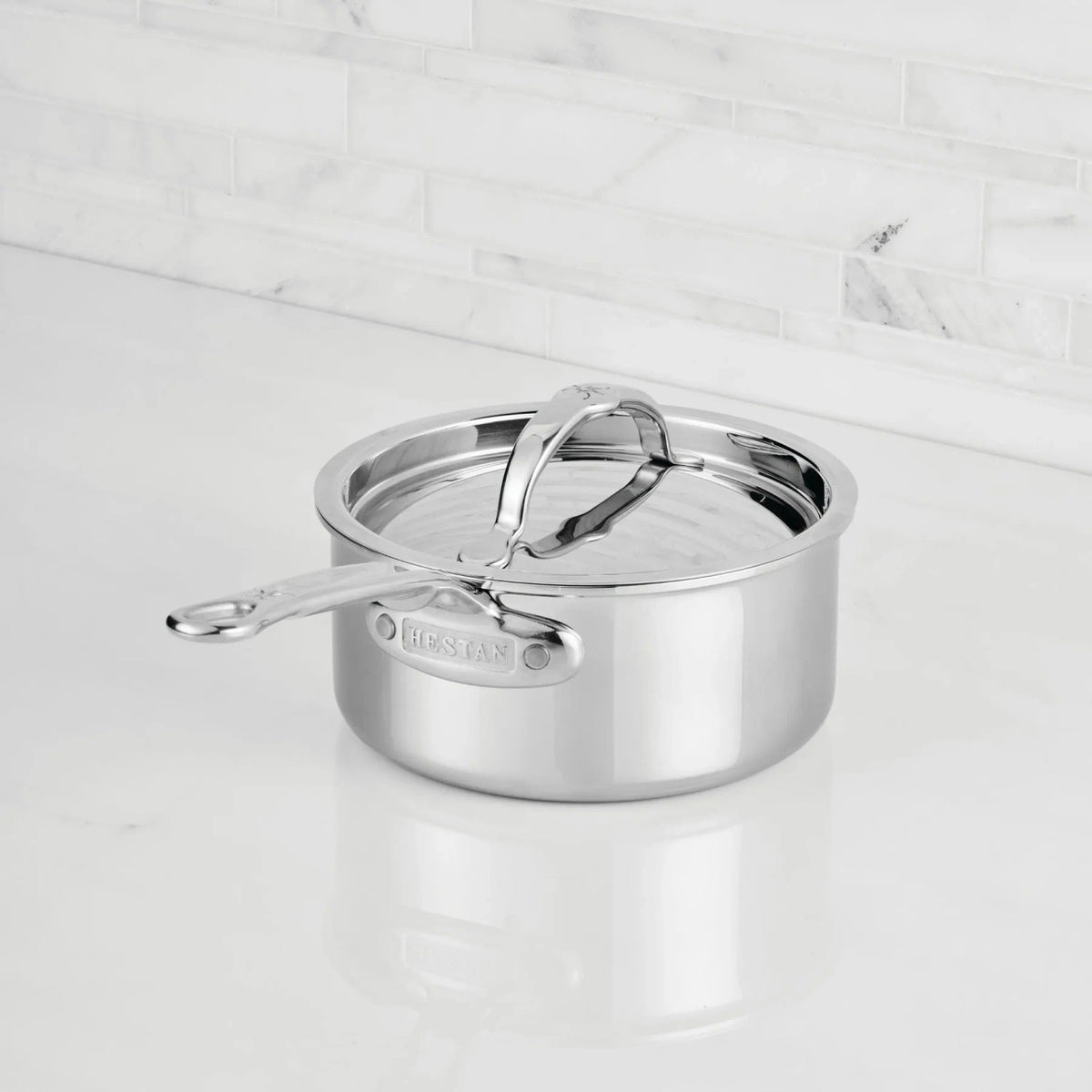 Hestan ProBond Luxe Polished Clad 1.5 Qt. Sauce Pan with Lid