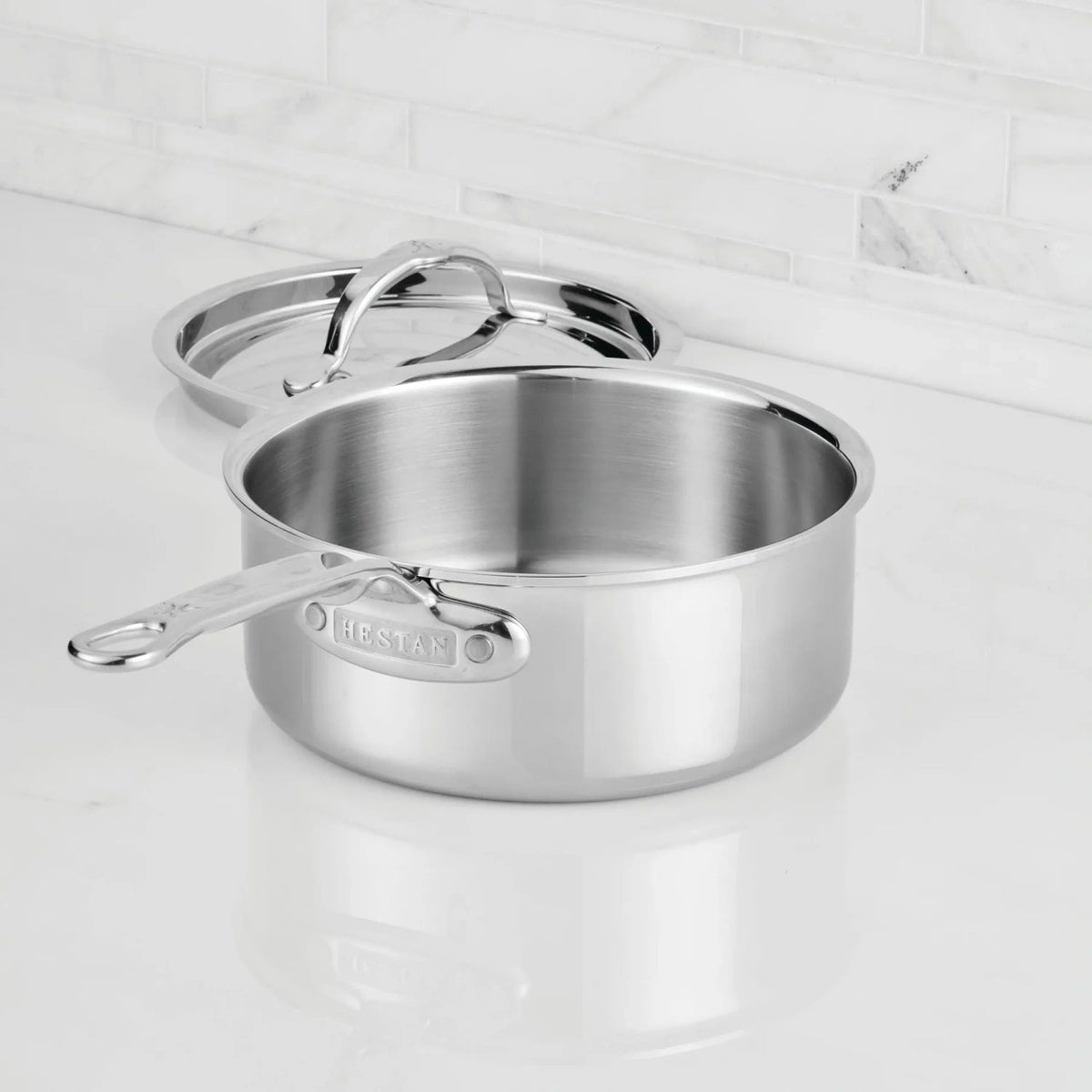 Hestan ProBond Luxe Polished Clad 2 Qt. Sauce Pan with Lid