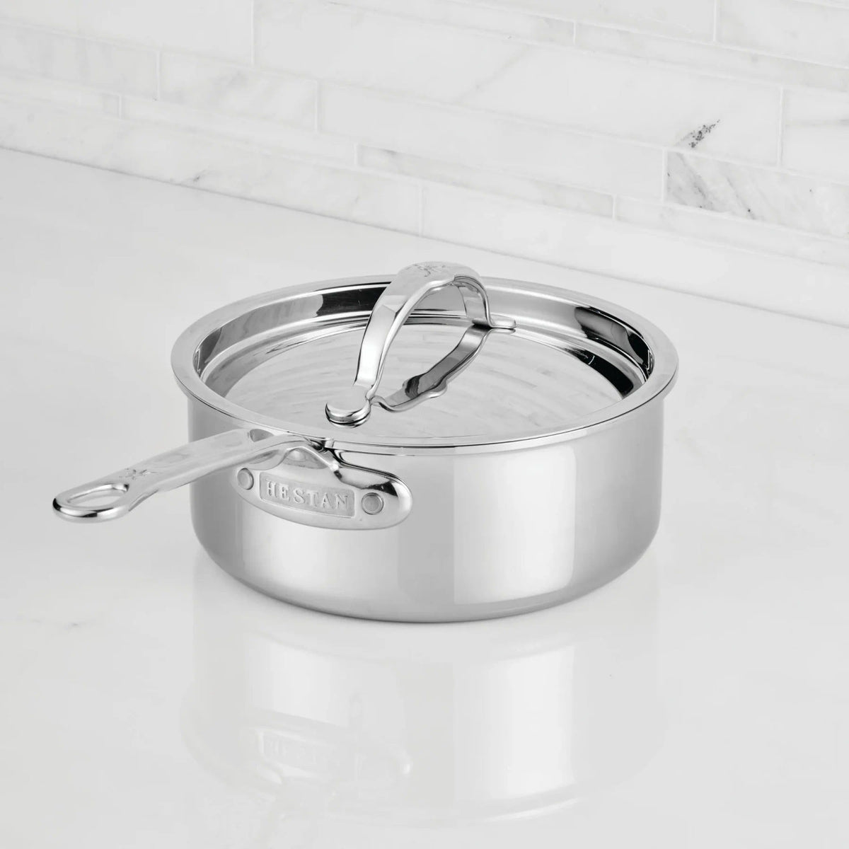 Hestan ProBond Luxe Polished Clad 2 Qt. Sauce Pan with Lid