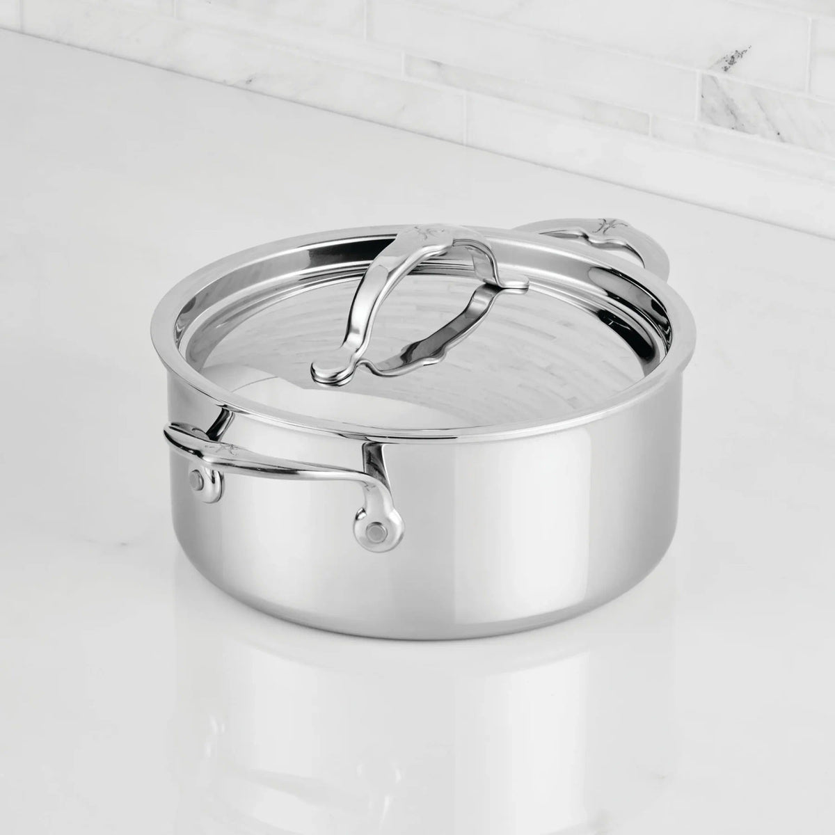 Hestan ProBond Luxe Polished Clad 3 Qt. Soup Pot with Lid