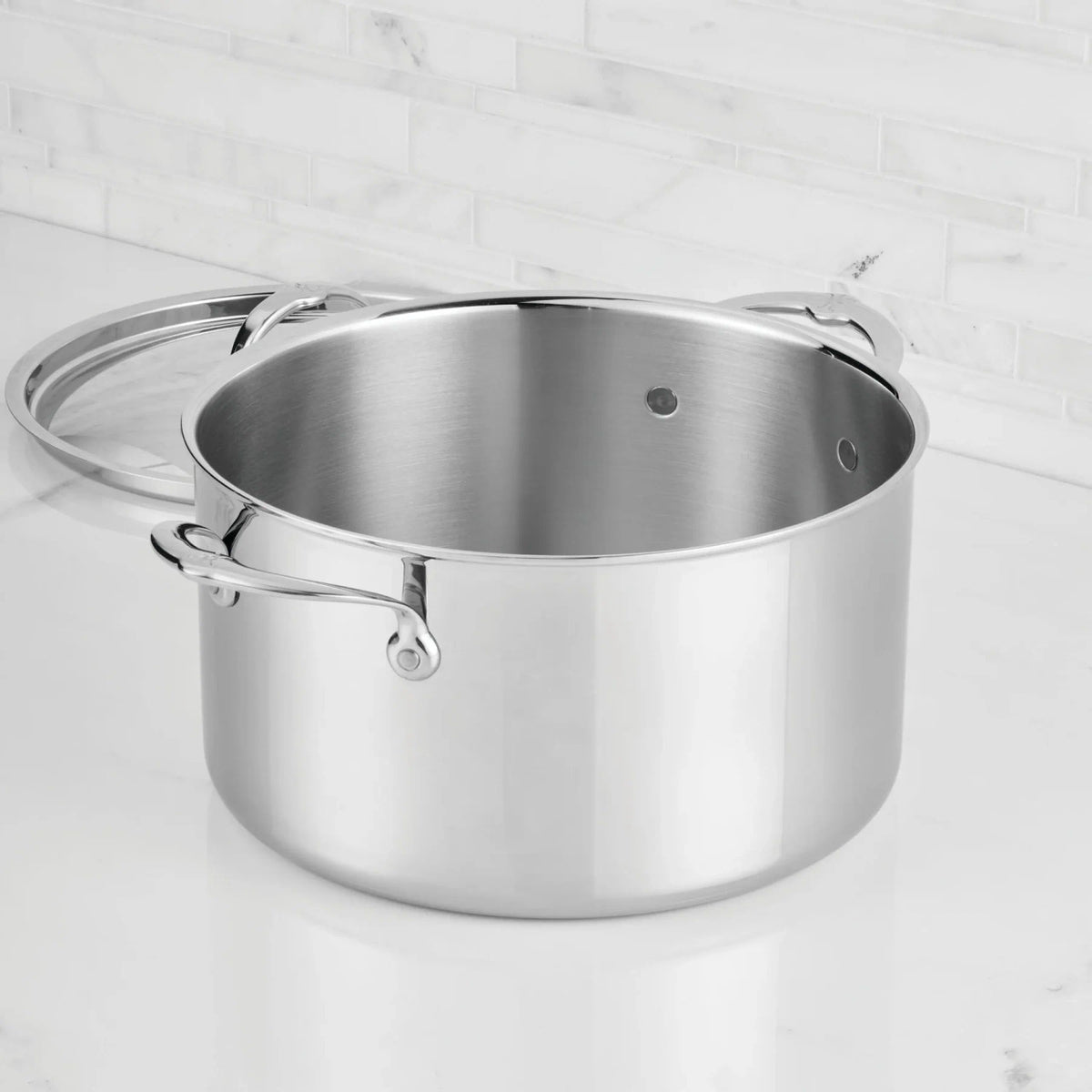 Hestan ProBond Luxe Polished Clad 6 Qt. Stockpot with Lid