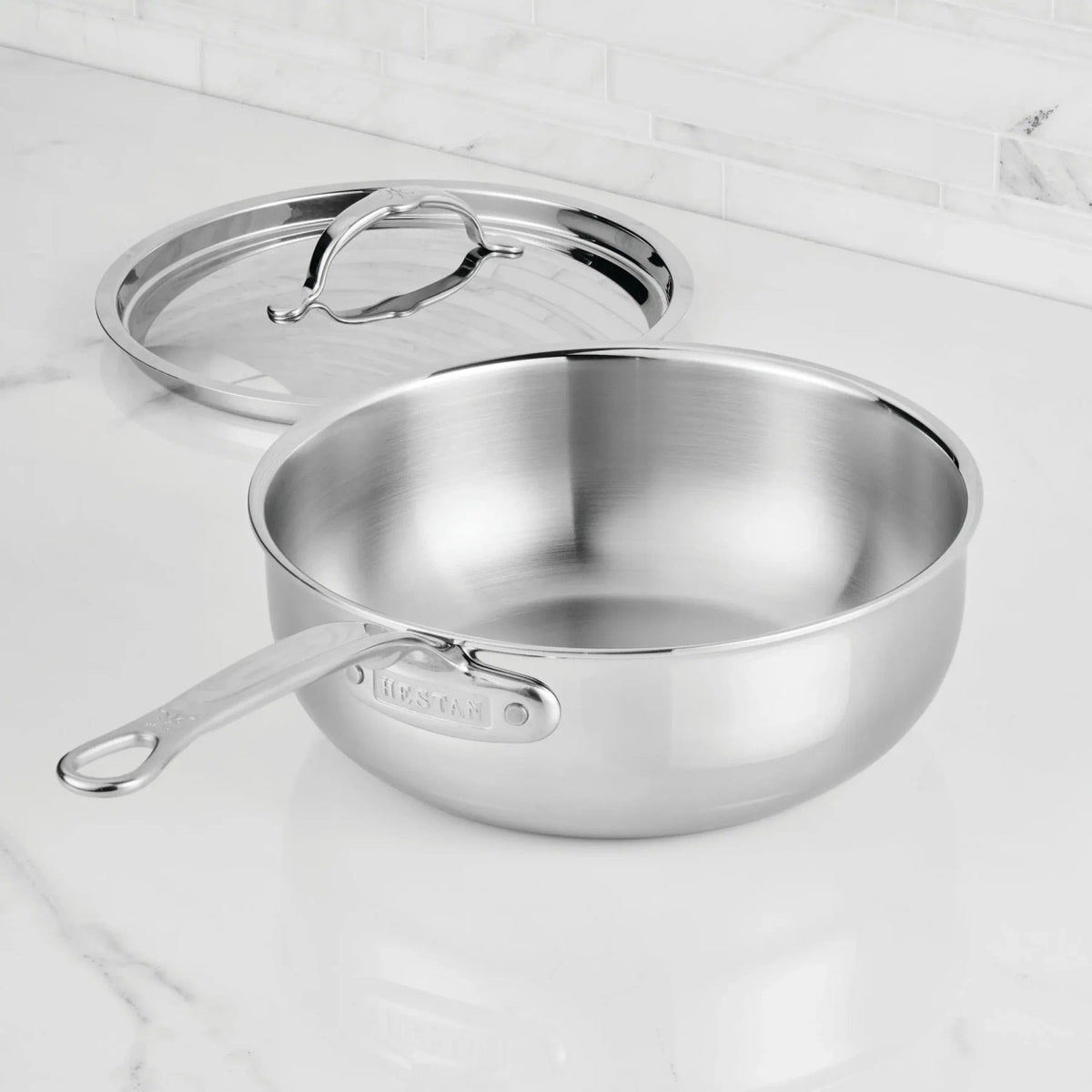 Hestan ProBond Luxe Polished Clad 3.5 Qt. Essential Pan with Lid