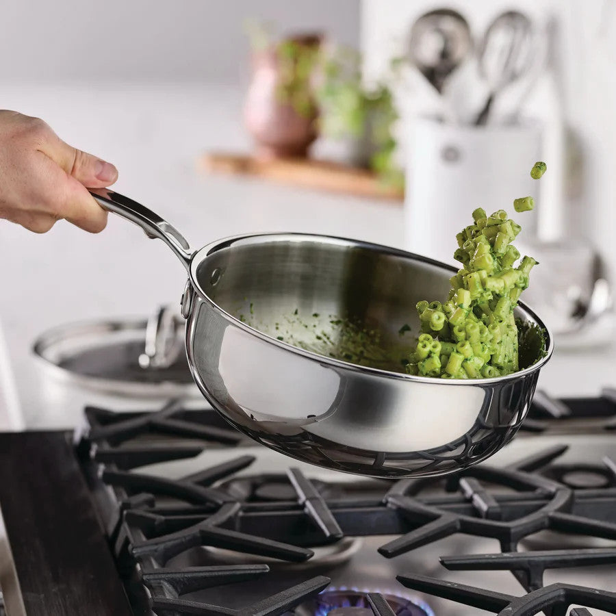 Hestan ProBond Luxe Polished Clad 5 Qt. Essential Pan with Lid