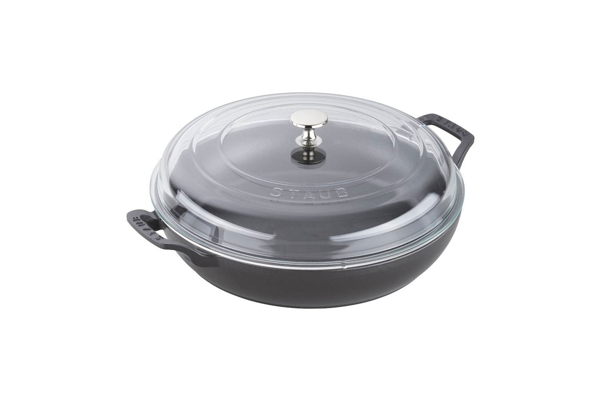 Staub Cast Iron 3.5 qt. Braisers with Glass Lid