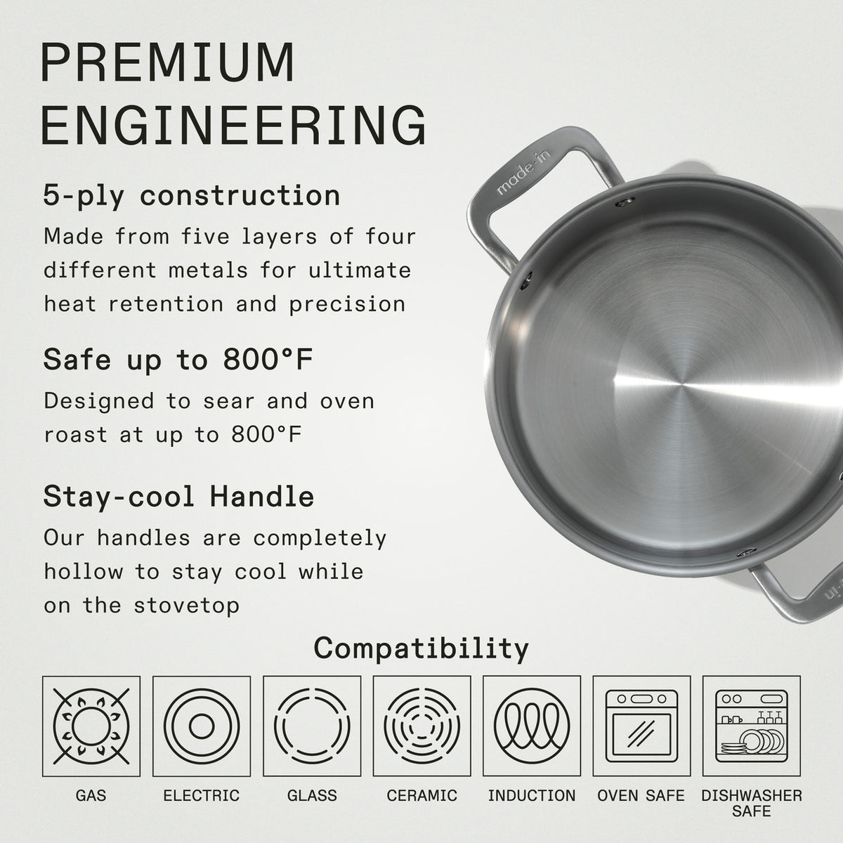 Made In Stainless Clad Stock Pots