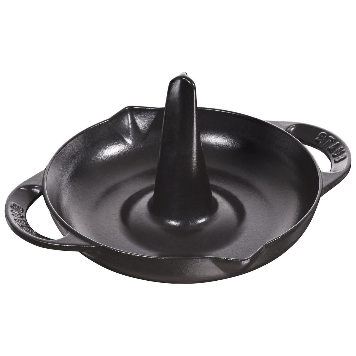 Staub Cast Iron 9.5 inch Vertical Chicken Roaster Matte Black