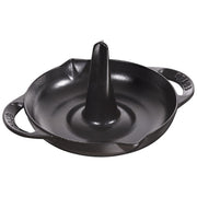 Staub Cast Iron 9.5 inch Vertical Chicken Roaster Matte Black