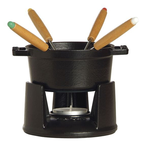 Staub Mini Fondue Set - Matte Black