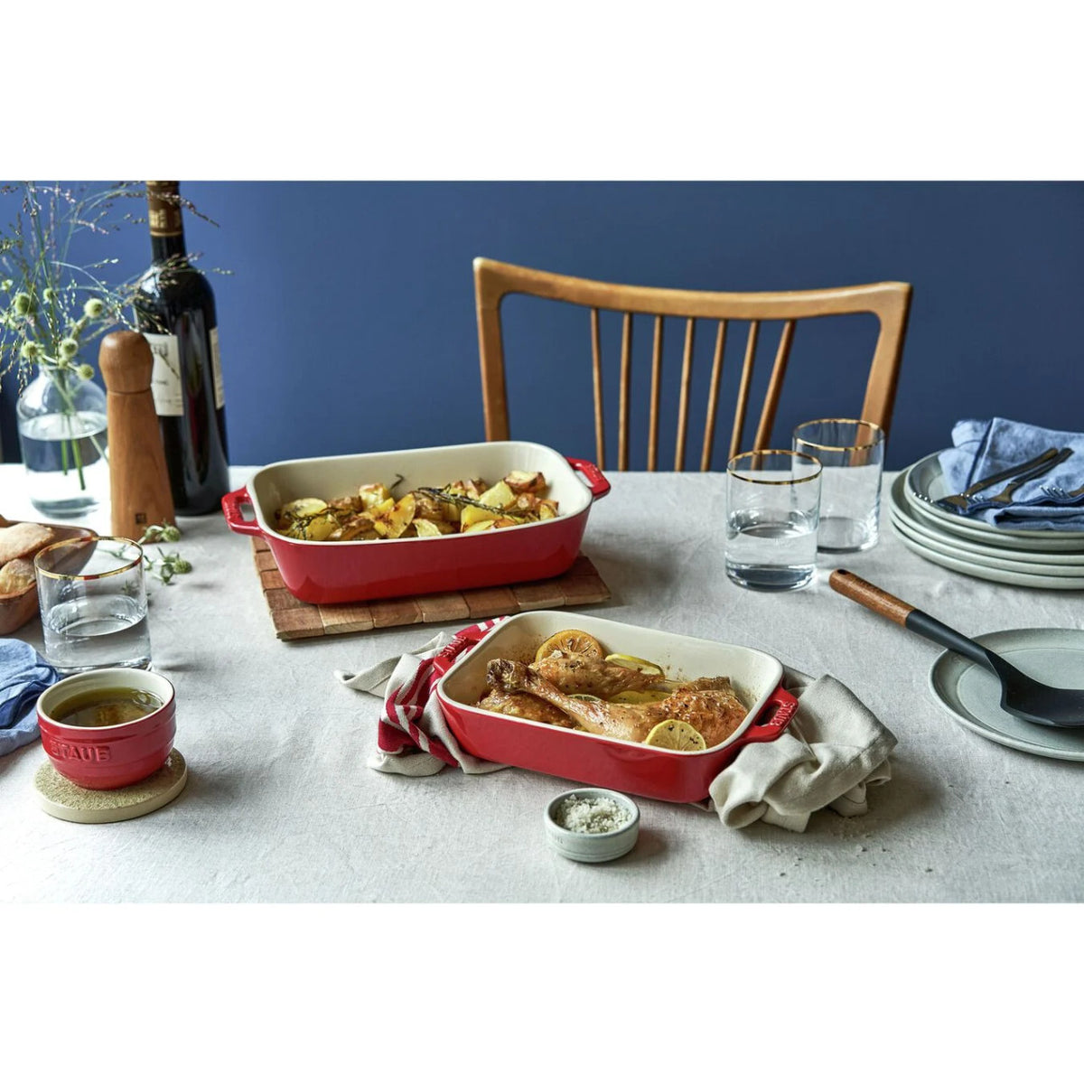 Staub Ceramic Rectangular 2 Piece Baker Set
