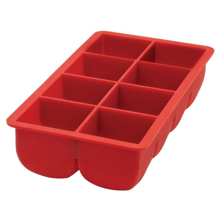 Big Block 2" Red Silicone Ice Cube Tray