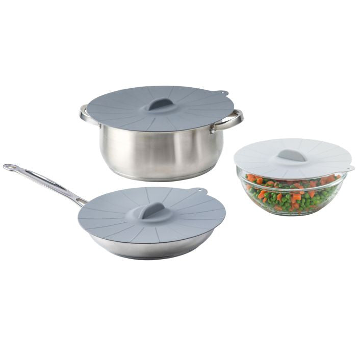 Silicone Cooking and Storage Lids - Set of 3