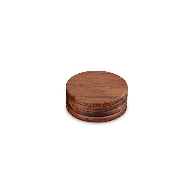 Le Creuset Petite Magnetic Wooden Trivet - Set of 4