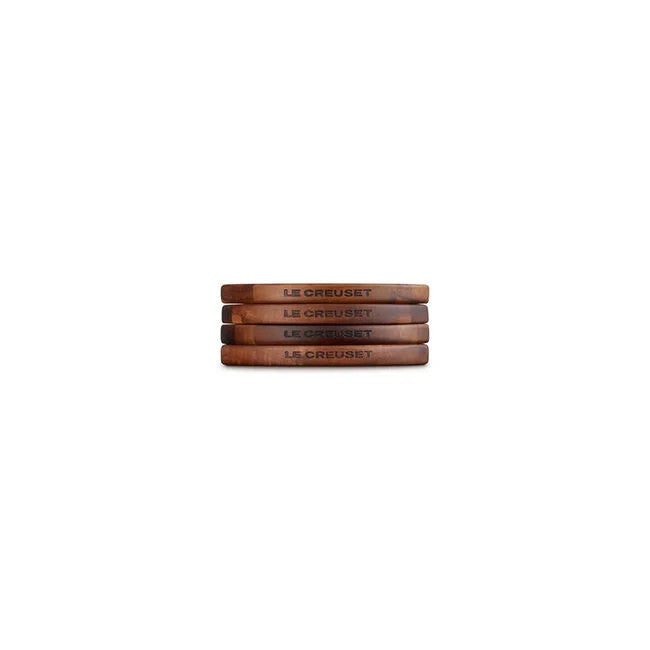 Le Creuset Petite Magnetic Wooden Trivet - Set of 4