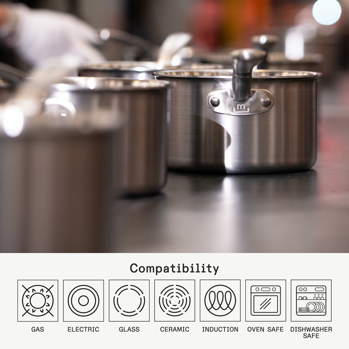 Made In Stainless Clad 6 Piece Cookware Set